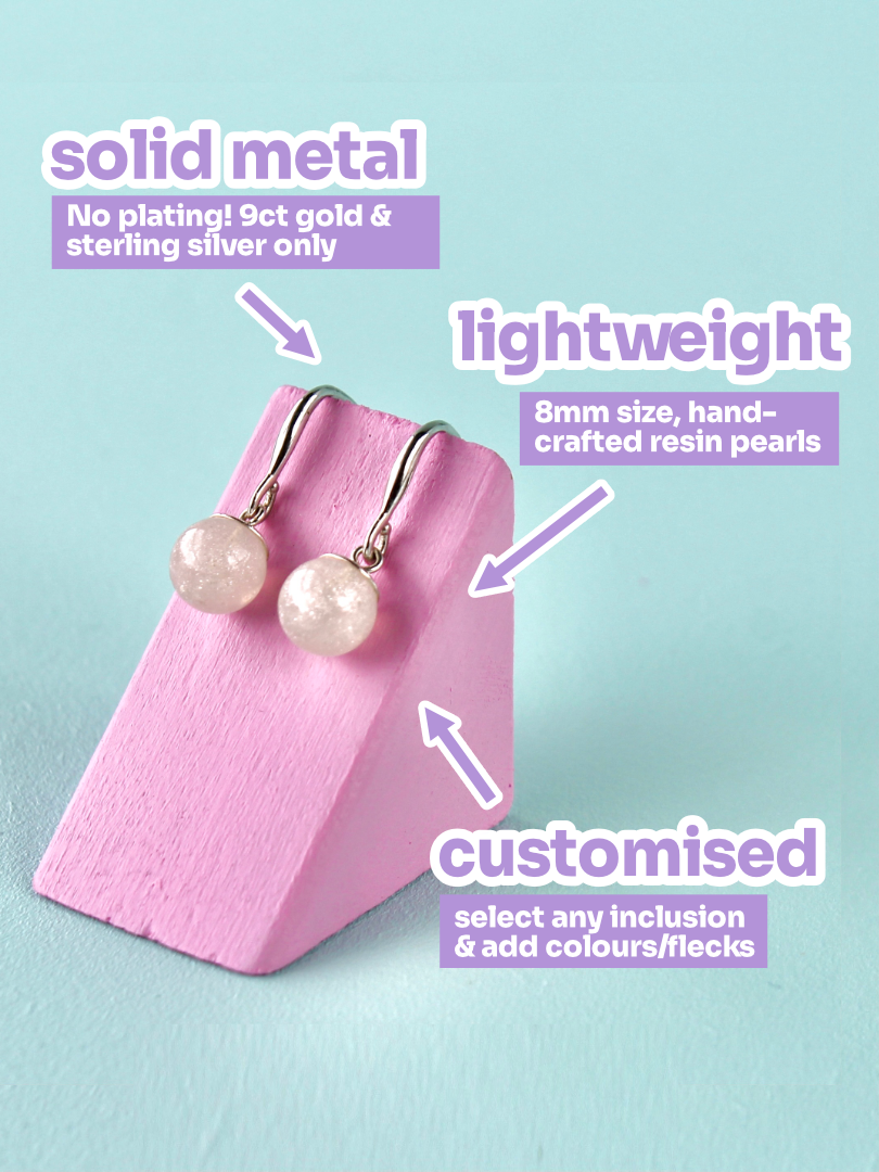 Indigo Pearl Drop Earrings
